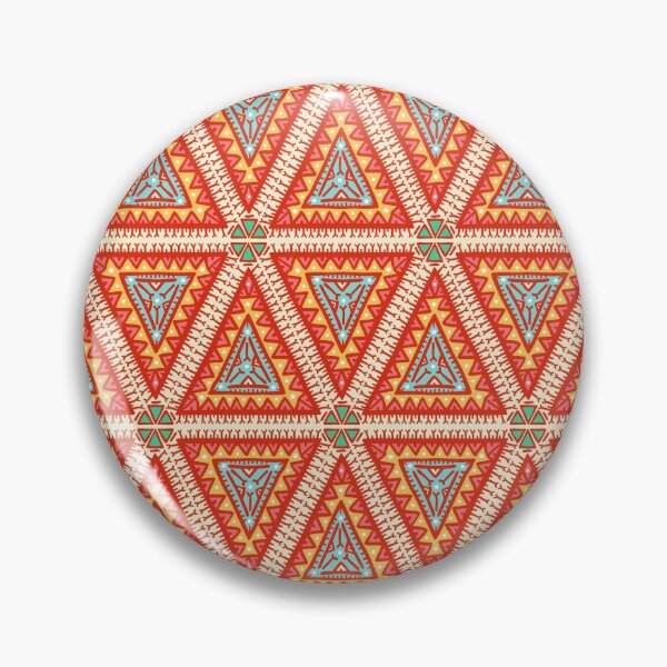 Item preview, Bright Triangle Triangular African Pattern Fabric designed and sold by machmigo.