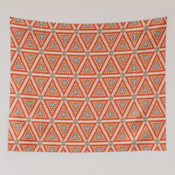 Item preview, Bright Triangle Triangular African Pattern Fabric designed and sold by machmigo.