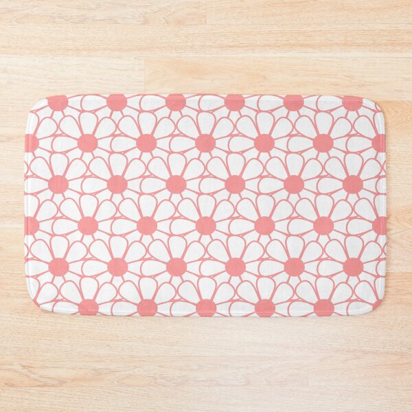 Item preview, Polka Dot Daisies - Cheerful Geometric Floral Pattern in Mamie Pink and White designed and sold by kierkegaard.