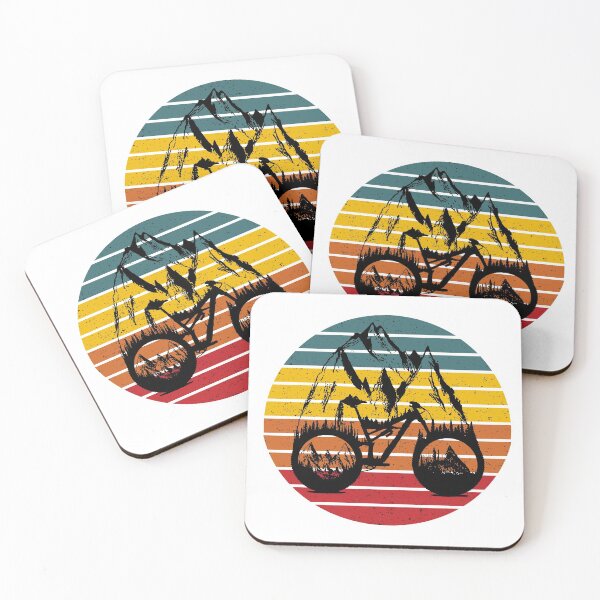 Item preview, Grunge Retro Sun Mountain Bike Colorful designed and sold by FazCreations.