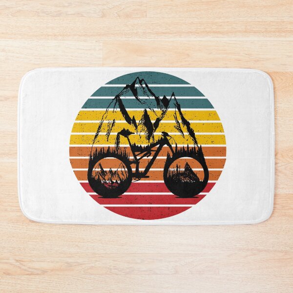 Item preview, Grunge Retro Sun Mountain Bike Colorful designed and sold by FazCreations.