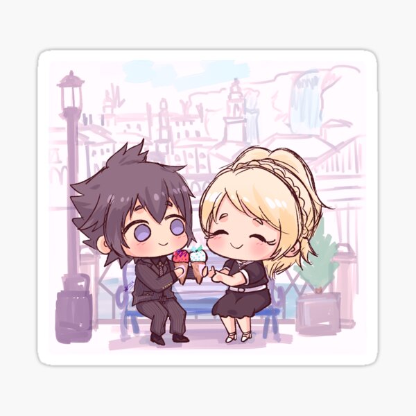 Vista previa del artículo con la obra «FFXV NOCTIS & LUNA», diseñado y vendido por 8Ecco.