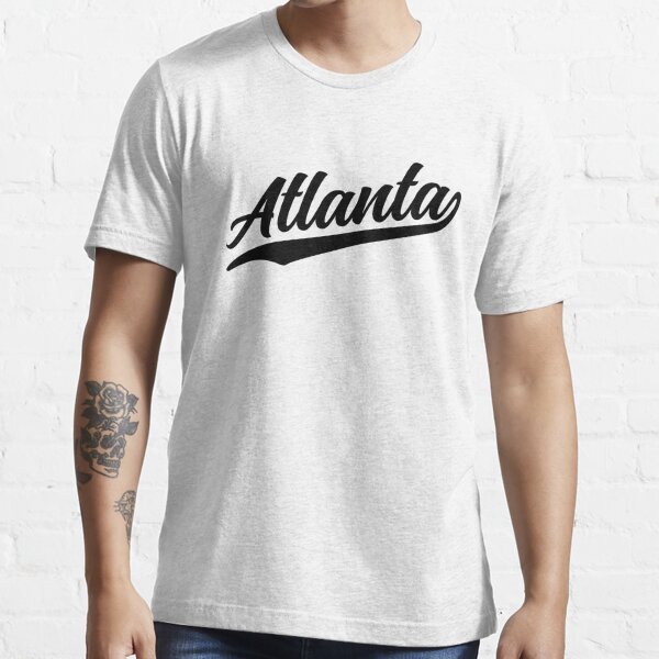 Atlanta Shirt Retro Script Distressed Graphic Atl Pride Men - TeeUni