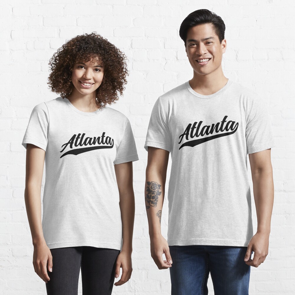 Atlanta Shirt Retro Script Distressed Graphic Atl Pride Men - TeeUni