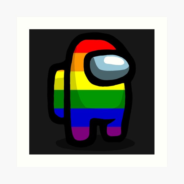 Lgbtq Pride Among Us Crew Member Black Background Art Print By Jaded Skylark Redbubble