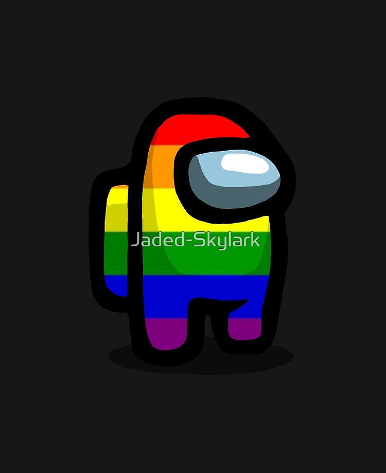 Lgbtq Pride Among Us Crew Member Black Background Ipad Case Skin By Jaded Skylark Redbubble