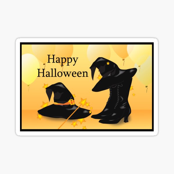 Halloween Witch and Wizard Sticker