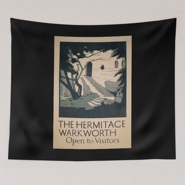 Item preview, Hermitage Warkworth retro poster designed and sold by CorasPosters.
