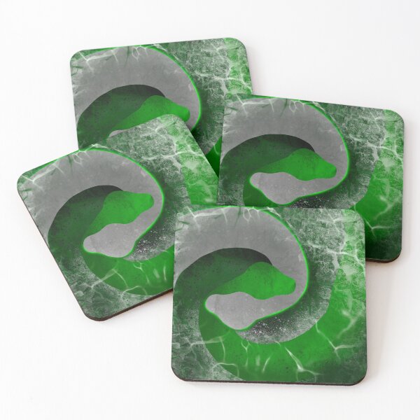 Item preview, Silver and Green Snakes designed and sold by TheArtOfTreble.