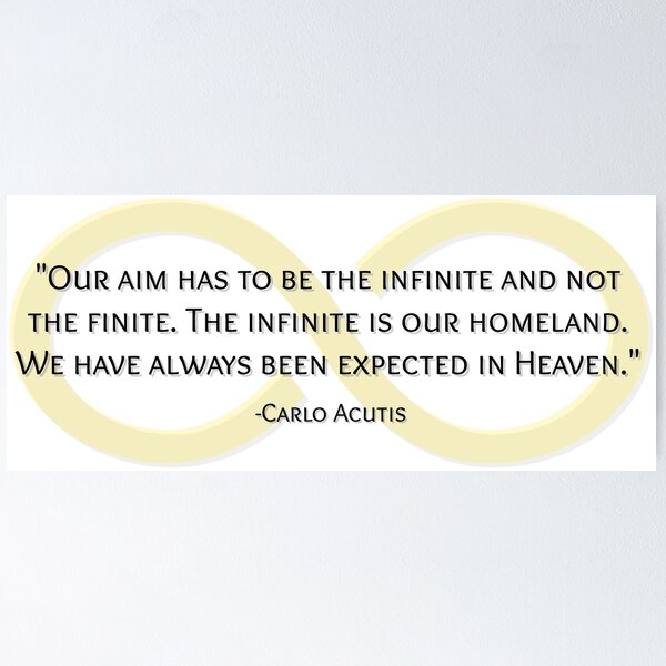 Item preview, Carlo Acutis Quote - infinity sign designed and sold by 21stCsaints.