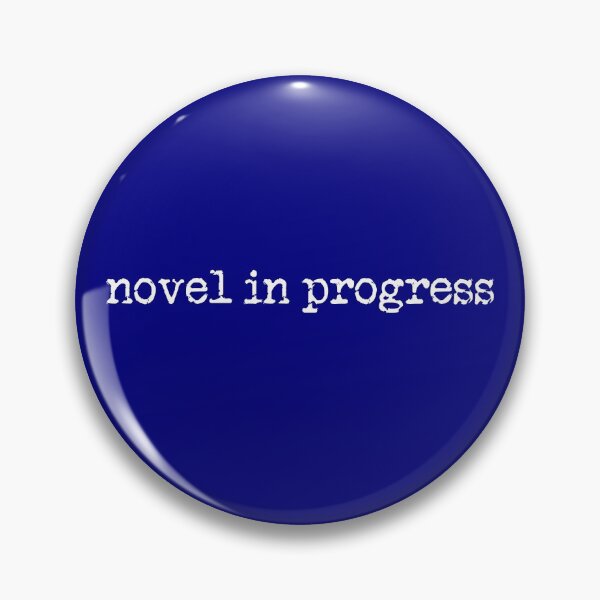 Item preview, novel in progress in white on navy designed and sold by TeaRoseWriter.