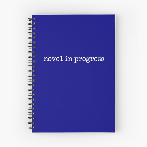 Item preview, novel in progress in white on navy designed and sold by TeaRoseWriter.