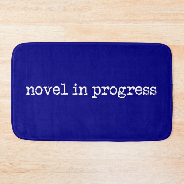 Item preview, novel in progress in white on navy designed and sold by TeaRoseWriter.