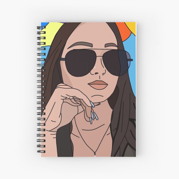 Sunglass Girl Spiral Notebook