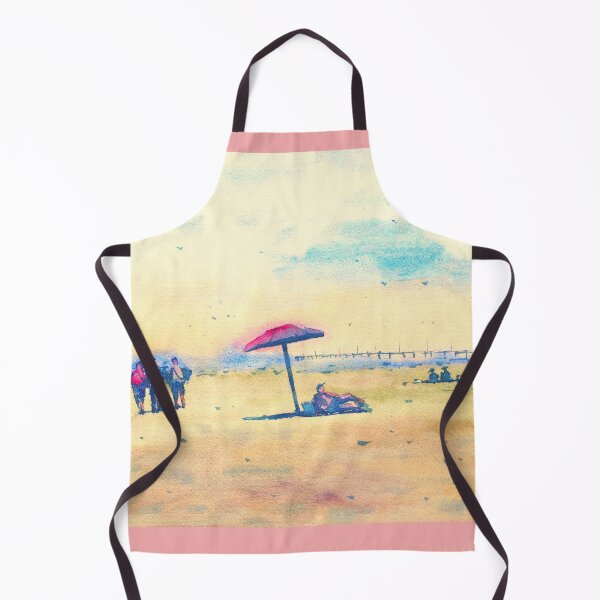 Item preview, Hot and Sunny Beach Landscape Painting designed and sold by darrenyeoart.