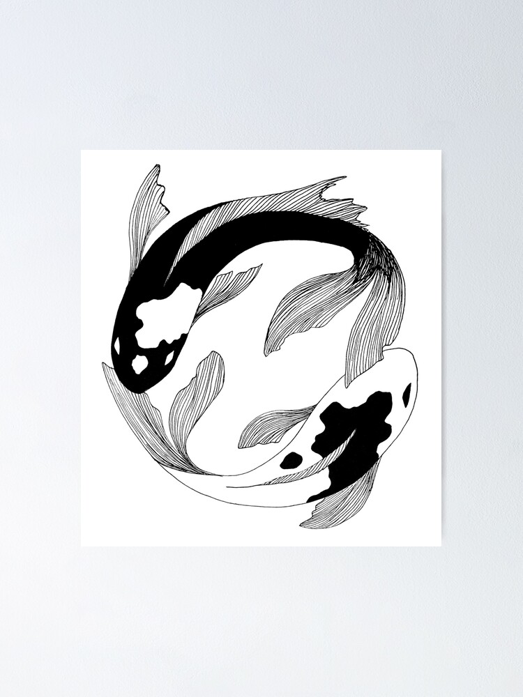 Yin Yang Fish Poster for Sale by Nicole Procter