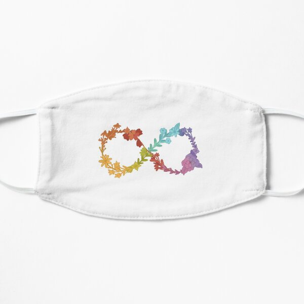floral neurodiversity spectrum Flat Mask