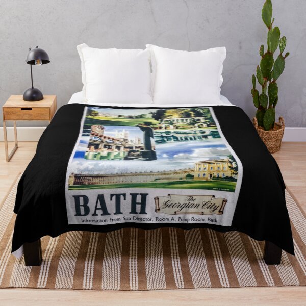 Item preview, Bath retro poster designed and sold by CorasPosters.