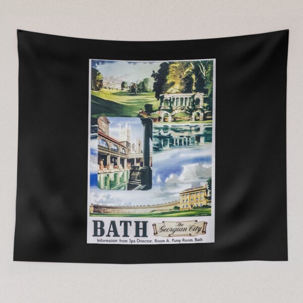 Item preview, Bath retro poster designed and sold by CorasPosters.