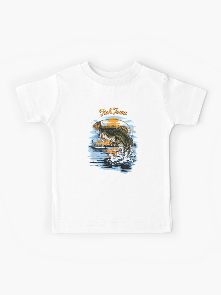 Kids Fishing T-shirt Fisherman Bass Fishing Tee Shirt Custom