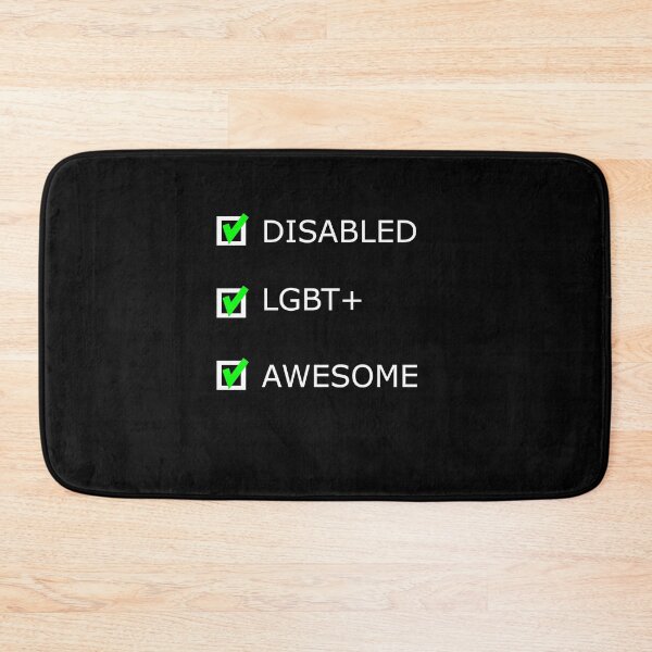 Item preview, DISABLED LGBT+ AWESOME designed and sold by uniqueitems.