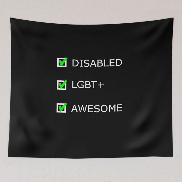 Item preview, DISABLED LGBT+ AWESOME designed and sold by uniqueitems.