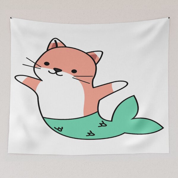 Item preview, Cat Mermaid designed and sold by TrueTrippyArts.