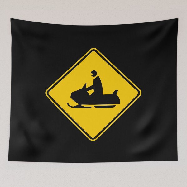 Item preview, Snowmobile sign crossing - Road Signs designed and sold by Qrhoo.