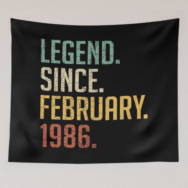 Artikelvorschau, Legende seit Februar 1986 35. Geburtstagsgeschenk 35 Jahre alter Jahrgang Februar 1986 entworfen und verkauft von Takatv.
