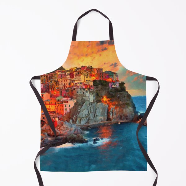 Item preview, Jigsaw Puzzle Manarola Fiery Sunset in the Cinque Terre, on the Italian Riviera 1000 Piece Adults designed and sold by StickerArtwork.