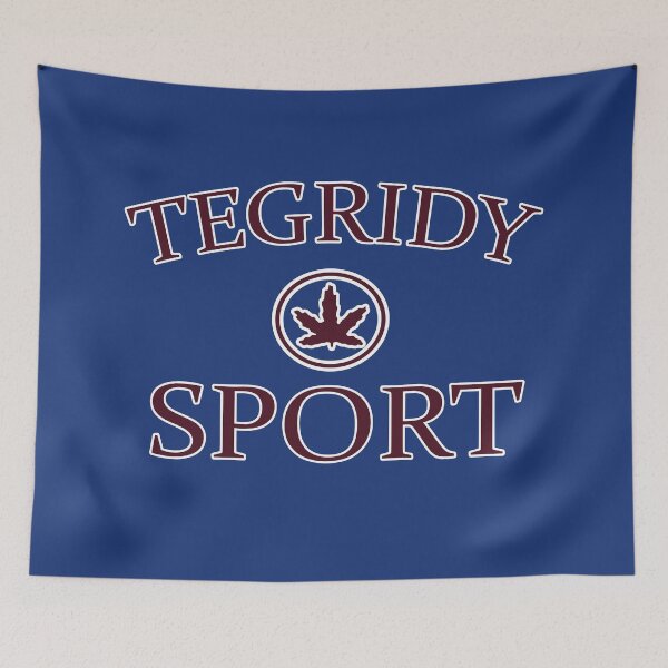 Item preview, TEGRIDY SPORT - TEGRIDY FARMS SPORTSWEAR - blue background designed and sold by Iskybibblle.