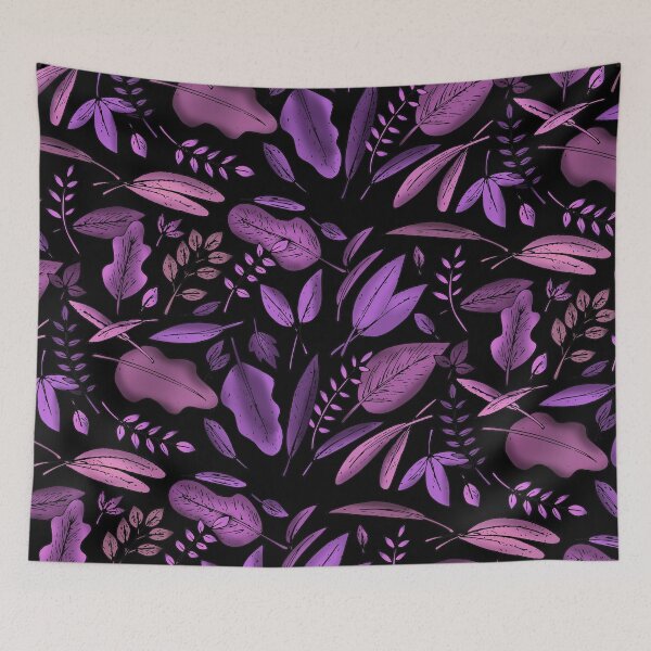 Item preview, Rich Metallic Purple Colorful Fall Autumn Leaves on a Transparent Background. Richly Colored Pattern for Fall. designed and sold by UrTops.