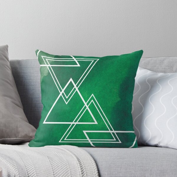 Artikelvorschau, Grüne geometrische Aquarelldreiecke entworfen und verkauft von Ashstone23.