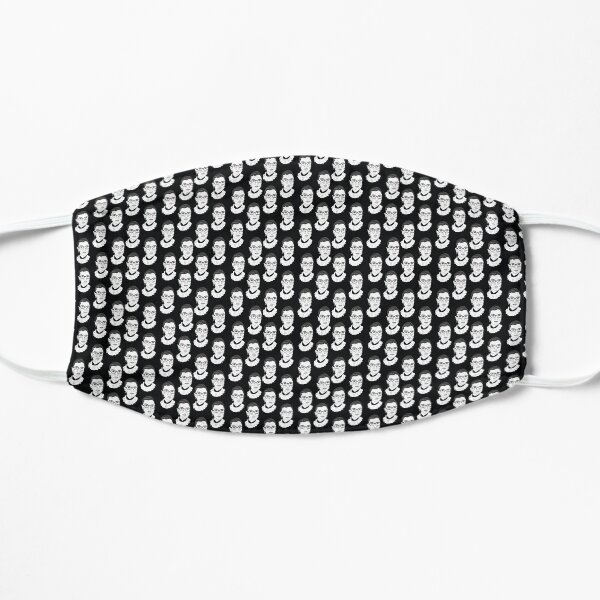 Ruth Bader Ginsburg Black and White Flat Mask