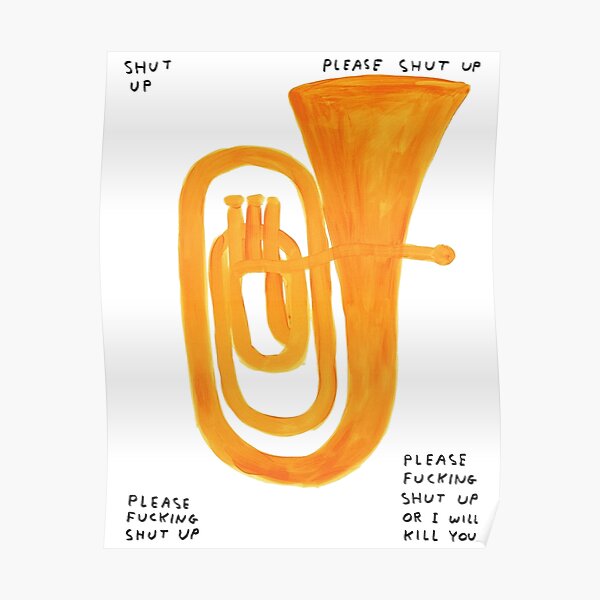 yellow shut up Poster