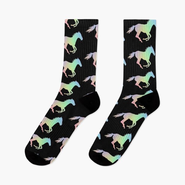 Artikelvorschau, Regenbogen-Laufpferd-Silhouette entworfen und verkauft von karwilberevivalcollection.