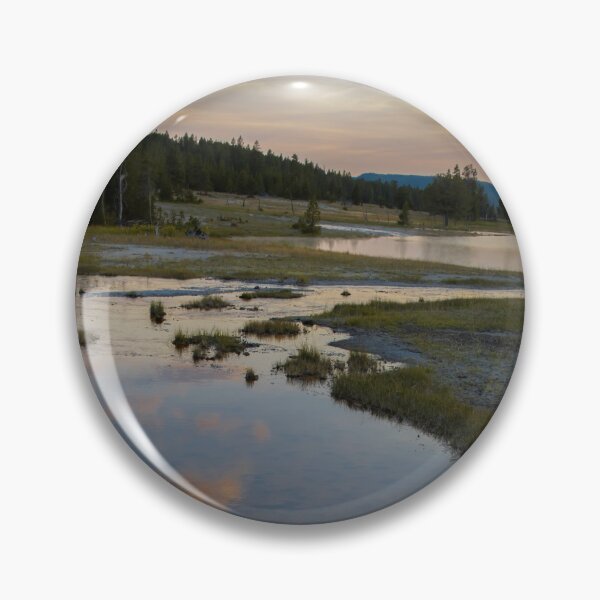 Item preview, Yellowstone Textures - Firehole Lake Drive Landscape designed and sold by TangentsTees.