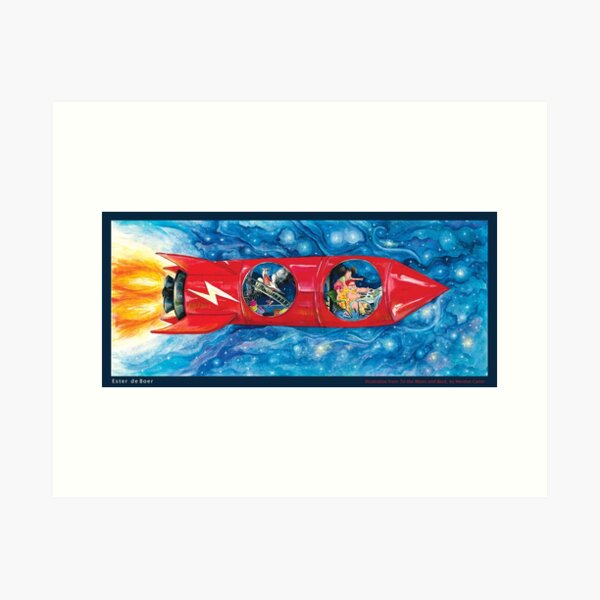 Grandma's Moon Rocket Art Print
