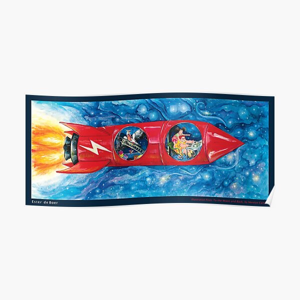 Grandma's Moon Rocket Poster