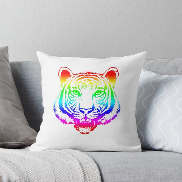 Artikelvorschau, Regenbogentigergesicht-afrikanische Tiergrafik entworfen und verkauft von SpookshowDesign.