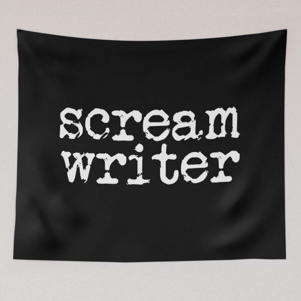 Item preview, scream writer in white designed and sold by TeaRoseWriter.