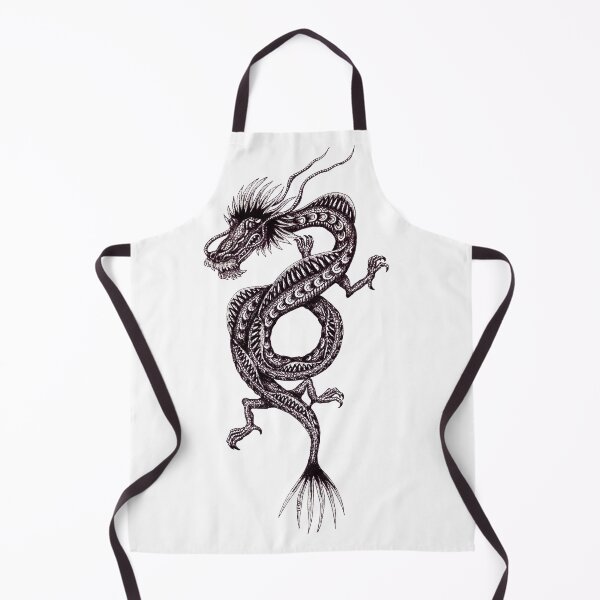 Item preview, Chinese Dragon black and white pen ink drawing designed and sold by Vitaliy Gonikman.