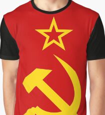 Hammer und Sichel Grafik T-Shirt