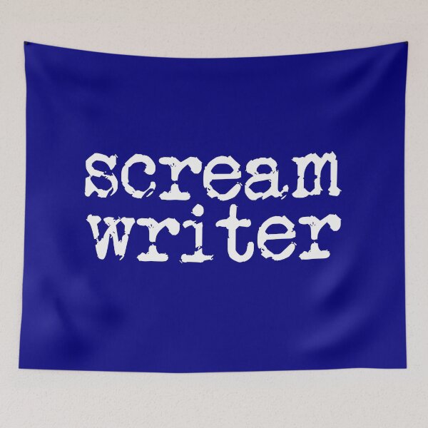 Item preview, scream writer in white designed and sold by TeaRoseWriter.