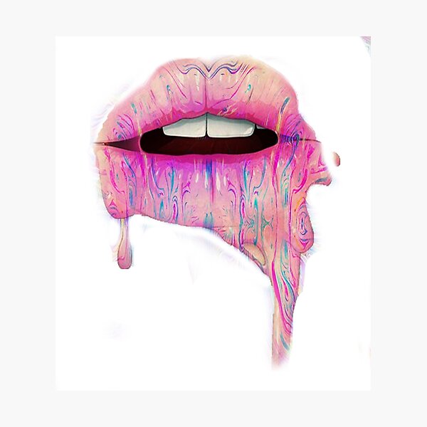 acid drip lip Photographic Print