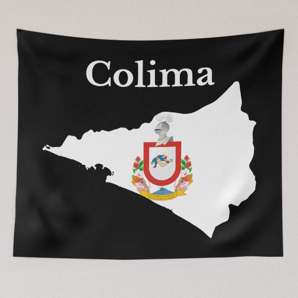 Artikelvorschau, Colima State Map Flagge, Mexiko entworfen und verkauft von marosharaf.