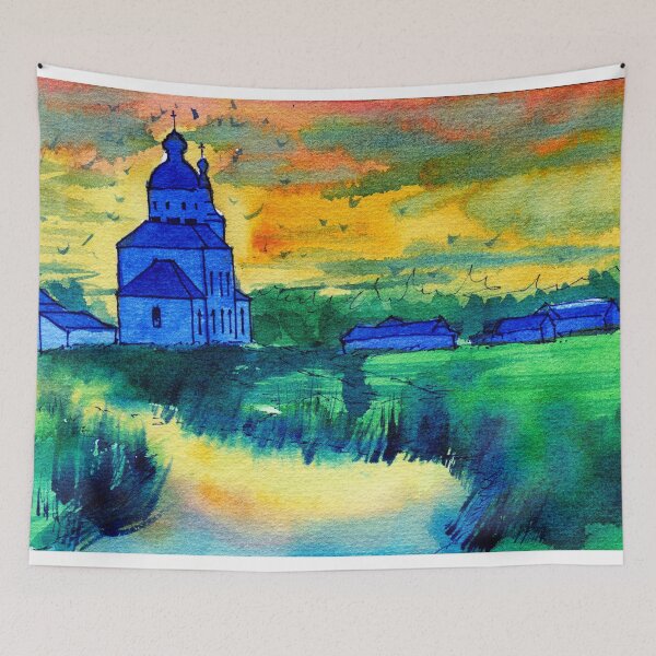 Item preview,  Kamenka River, Suzdal Russia - Vladimir Oblast (Original Painting) designed and sold by darrenyeoart.