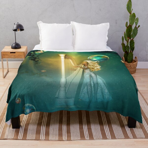 Item preview, Beautiful fairy playing a harp in the sky designed and sold by nicky2342.