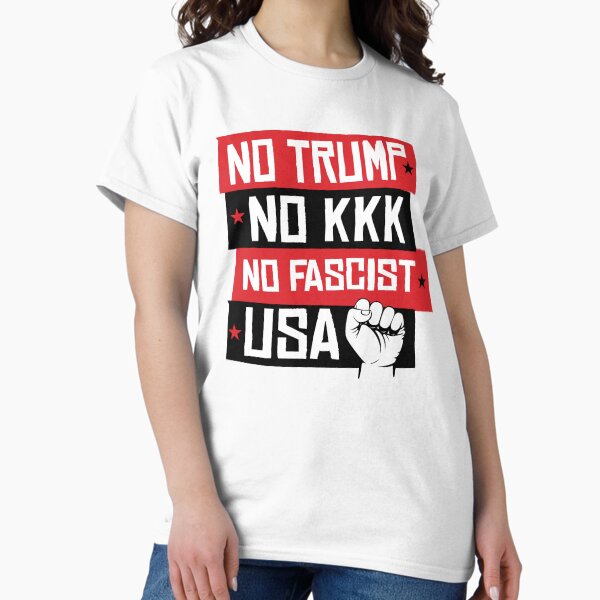 Vista previa del artículo con la obra «NINGUNA TROMPETA ¡NO KKK NINGÚN FASCISTA LOS EEUU!», diseñado y vendido por popdesigner.