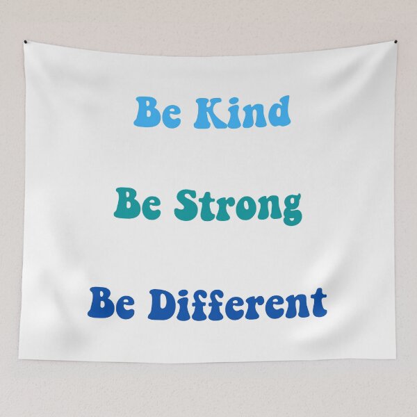 Item preview, Be Kind Be Strong Be Different Blue designed and sold by hashntoast.